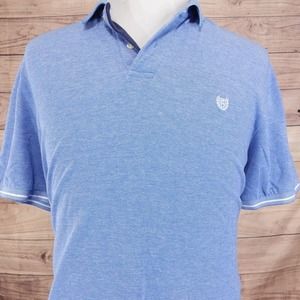 CHAPS NATURAL STRETCH SHORT SLEEVE BLUE POLO SHIRT MENS SZ XL